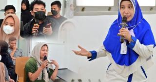 Perawat RSUD Arifin Achmad, Musda Delitah Menyuluhkan Tirah Baring